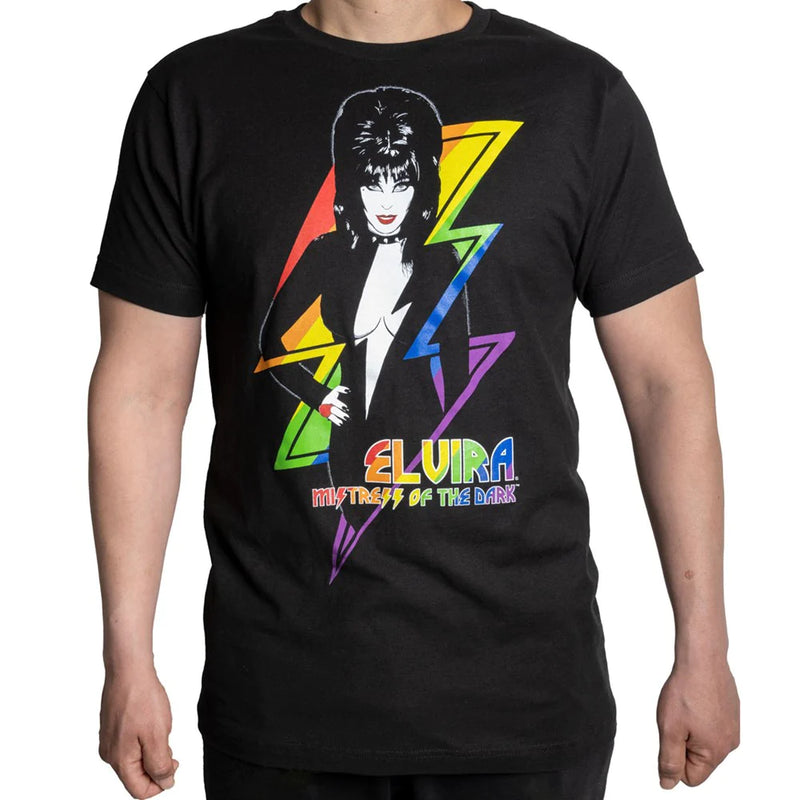 Elvira Pride Rainbow Bolt T