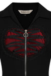 Elysia Dress Blk w/Red Heart