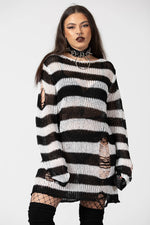 Emo Knit Sweater-Blk/Wht