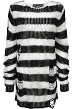 Emo Knit Sweater-Blk/Wht