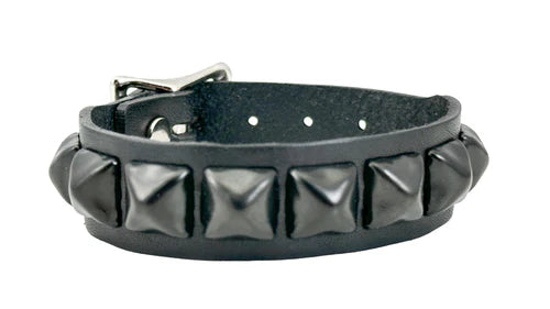 BR 1 row pyramid buckle blk
