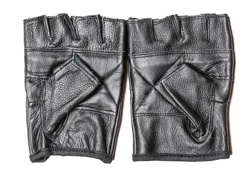 Leather Plain Gloves Pair