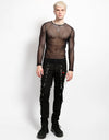 Mens L/S Fishnet Black