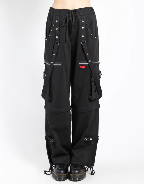 Tripp NYC Pinstripe D Ring Bondage Flare Pants – Dolls Kill