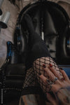 Fishnet Garter Thigh High Black