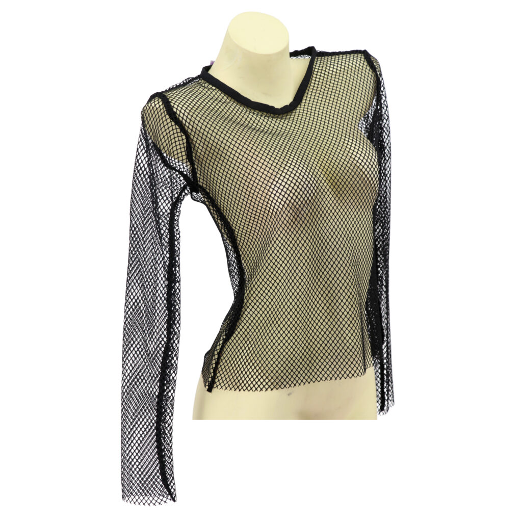 Fishnet Mesh Cropped L/S