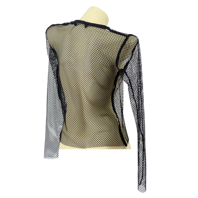 Fishnet Mesh Cropped L/S