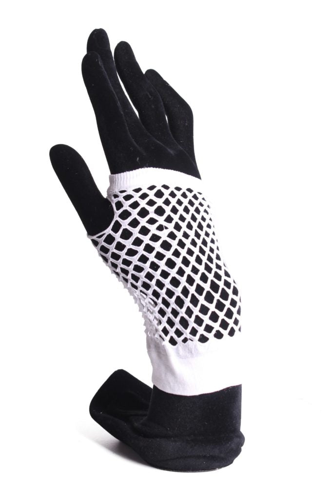 Fishnet Wrist Glove-White