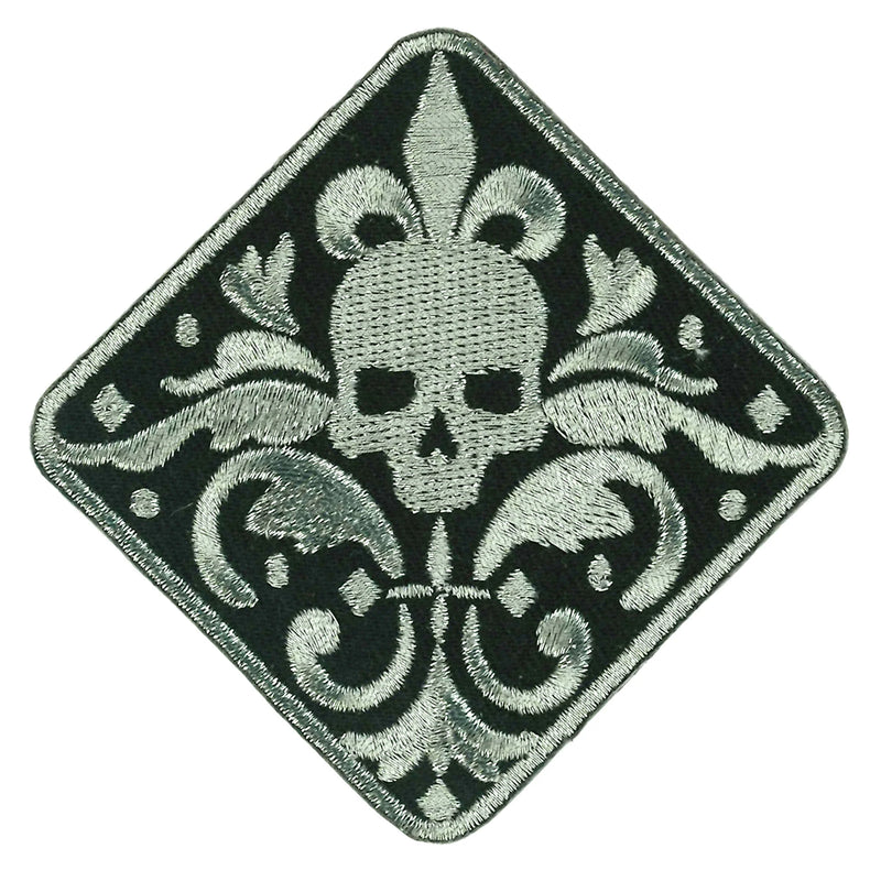 Fleur De Skull Patch 3"