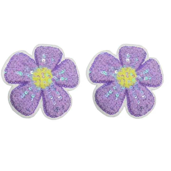 Flower Sequin Pasties-Purple