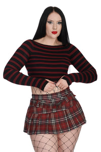 Frances Striped Cropped L/S Bur