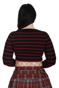 Frances Striped Cropped L/S Bur