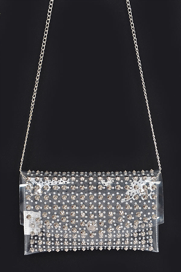 Full Studded Clear Clutch