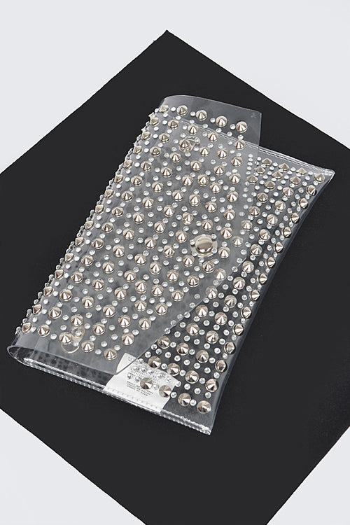 Full Studded Clear Clutch