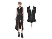 Gothic Lace Up Vest