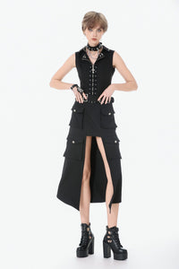 Gothic Lace Up Vest