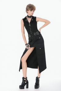 Gothic Lace Up Vest