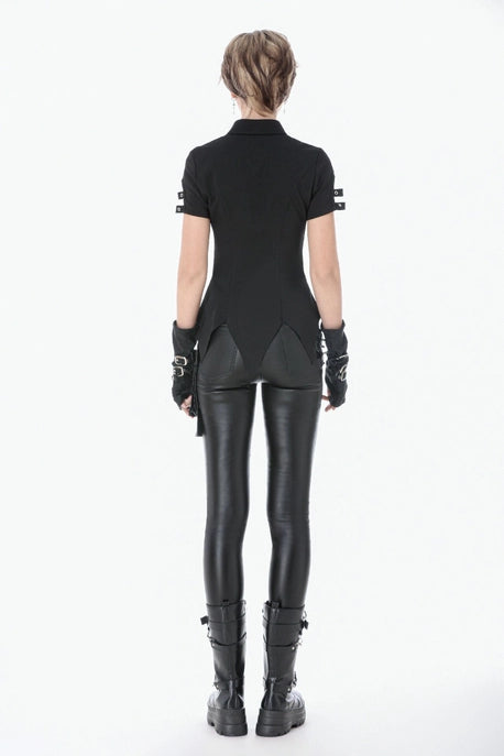 Gothic Studded Lace-Up Botton