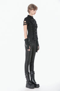 Gothic Studded Lace-Up Botton