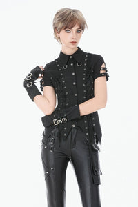 Gothic Studded Lace-Up Botton