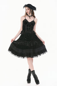 Gothic Velvet Lolita Skirt w/ru