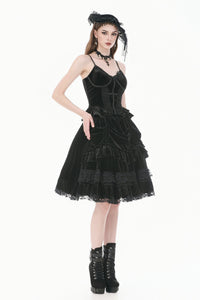 Gothic Velvet Lolita Skirt w/ru