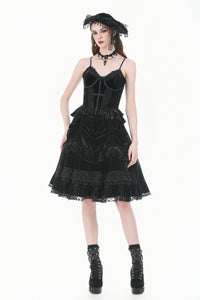 Gothic Velvet Lolita Skirt w/ru