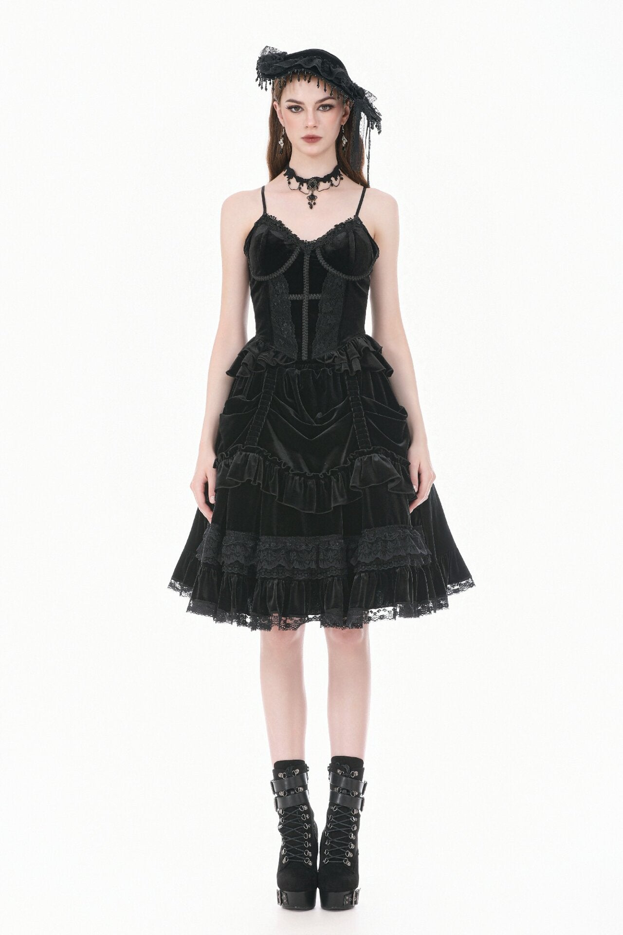 Gothic Velvet Lolita Skirt w/ru