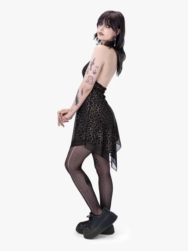 Grave Leopard Mesh Dress