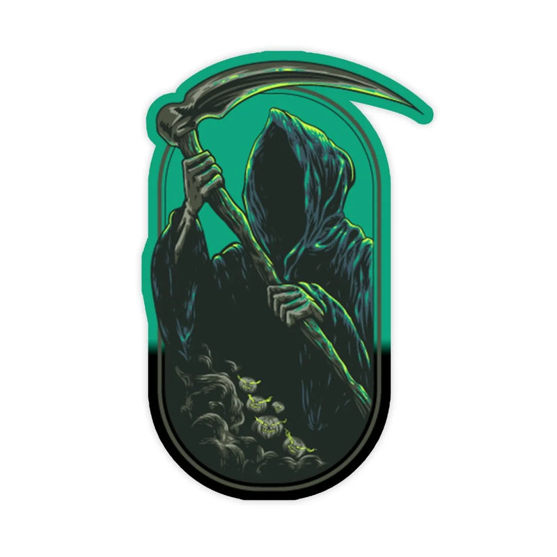 Green Grim Reaper Sticker