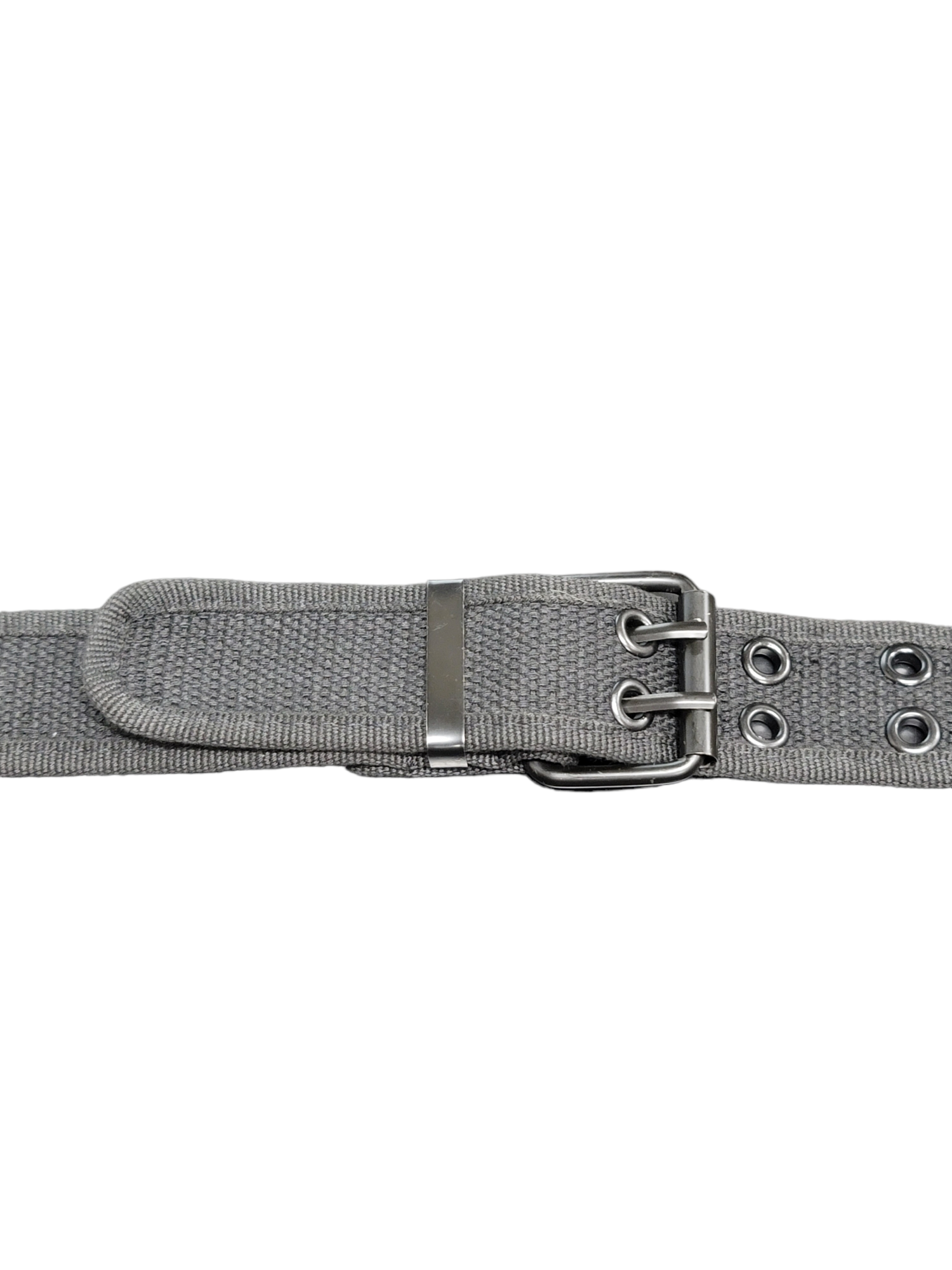 Grey Fabric Grommet Belt