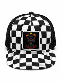 Guns N Roses Checker Flat Bill