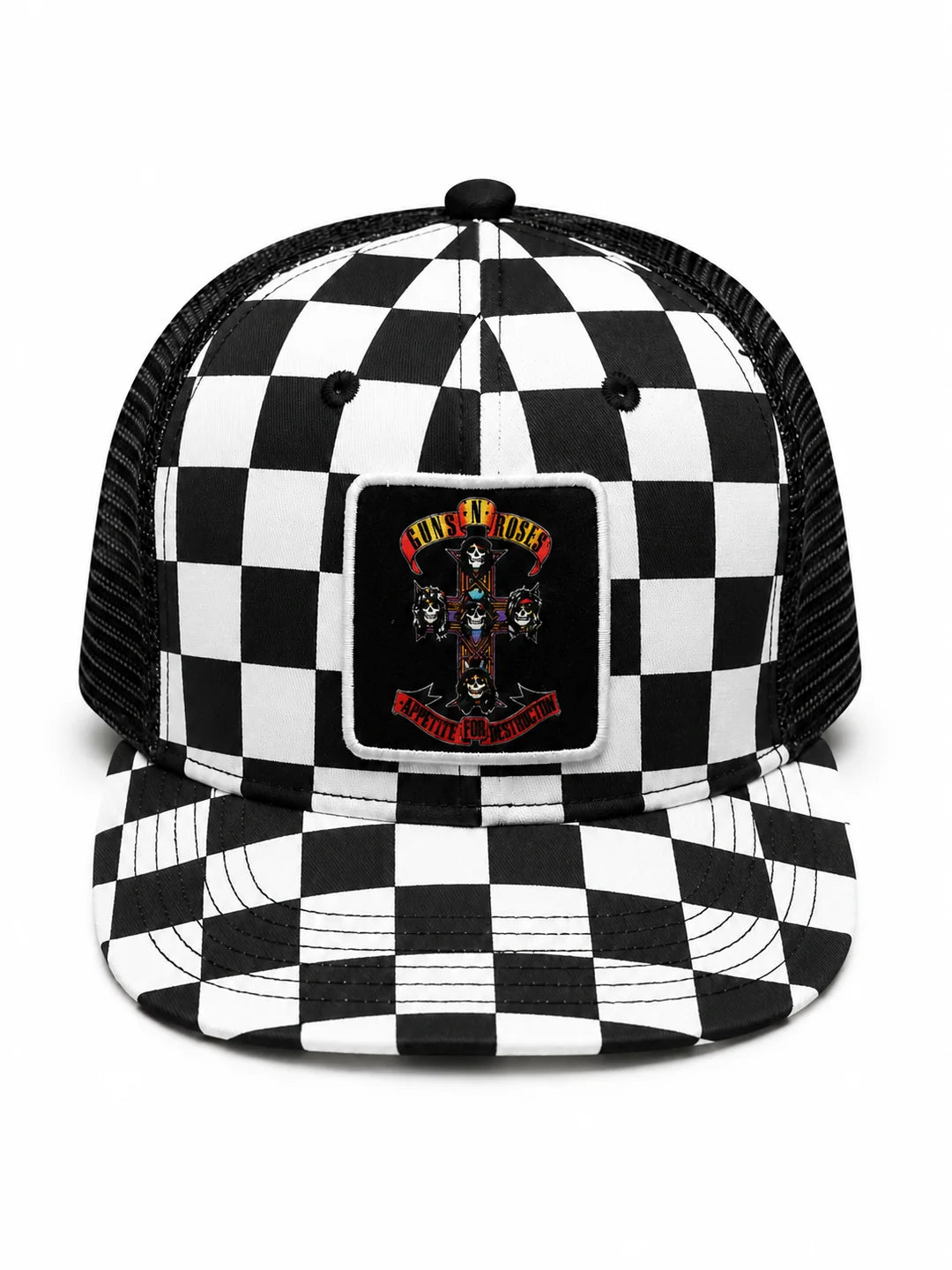 Guns N Roses Checker Flat Bill