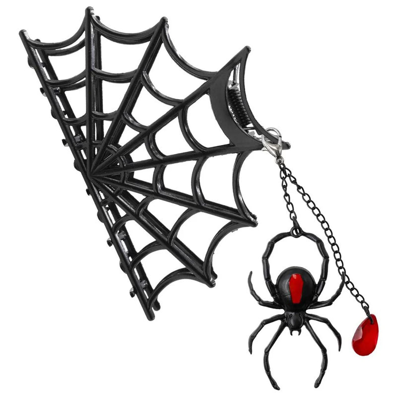 Spider Charm Web Clip Black