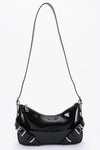 Enamel Faux Leather Multi Buckl
