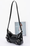 Enamel Faux Leather Multi Buckl