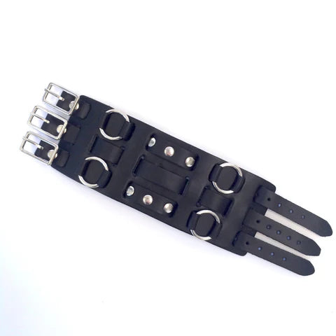 BR 3 row stud watchband black