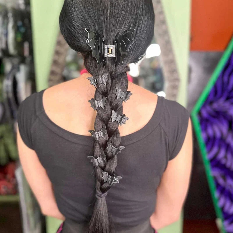 Hair Clips-Mini Bat Claws Blk