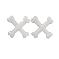Hair Slides-crossbones white