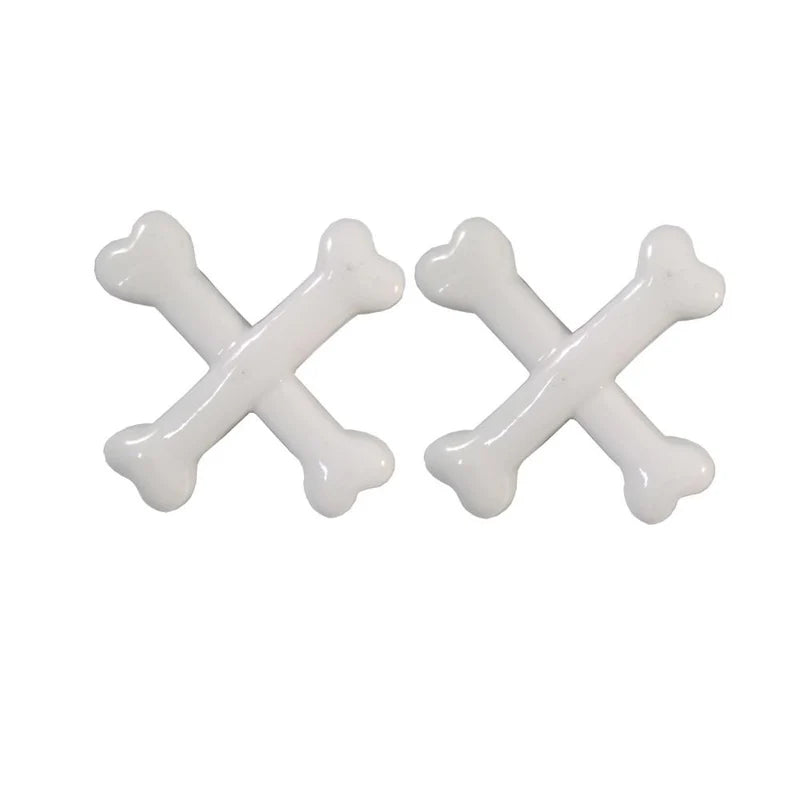 Hair Slides-crossbones white