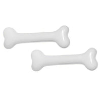 Hair Slides-mini bone wht