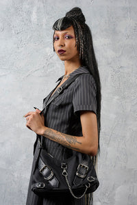 Halo Shackles Hobo Bag Blk