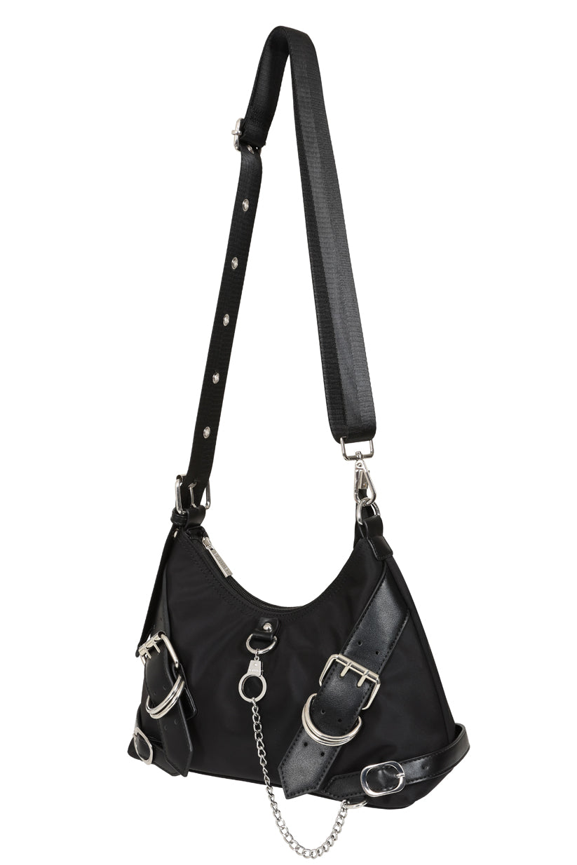 Halo Shackles Hobo Bag Blk