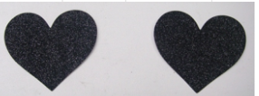 Heart Glitter Pasties Blk
