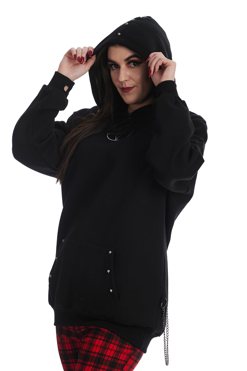 Helia Hoodie Pullover Black