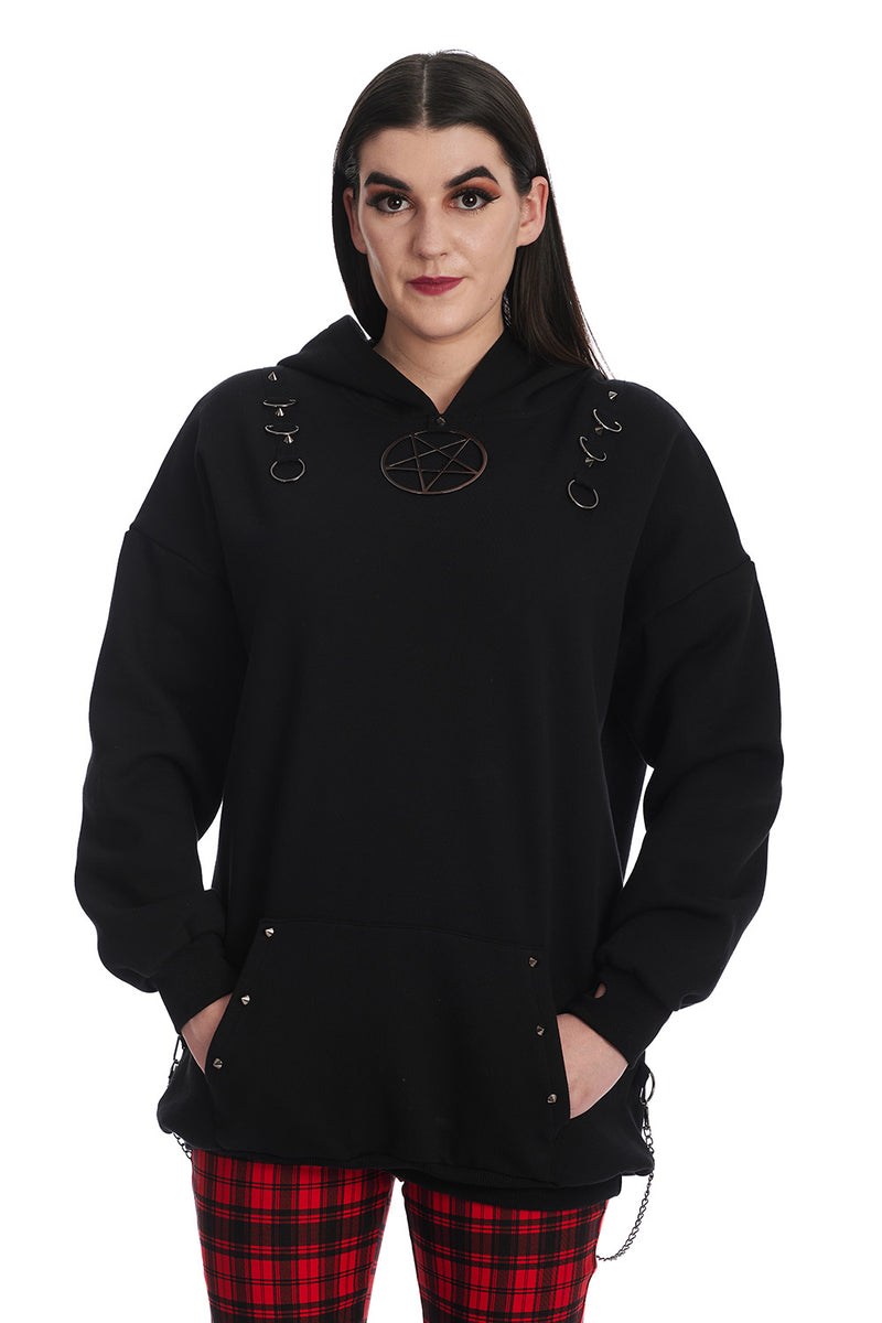 Helia Hoodie Pullover Black