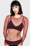 Hellrazor Fishnet Burgundy