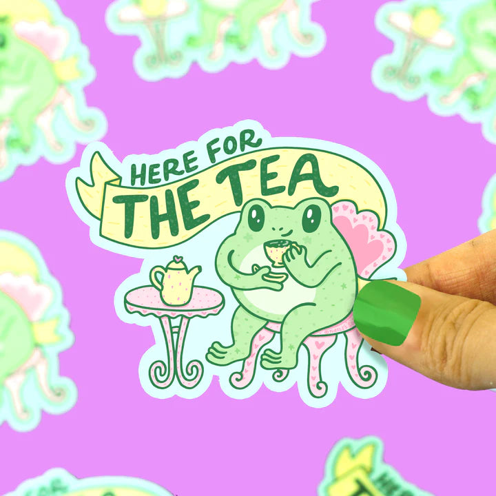 Here For The Tea Frog