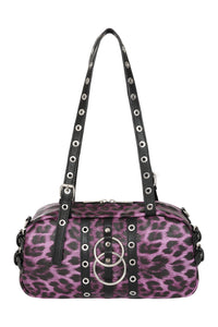 Hexy Glam Pur Leopard Handbag
