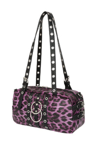 Hexy Glam Pur Leopard Handbag